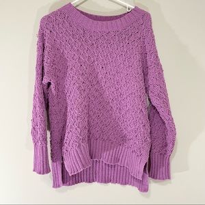 Seven7 Chenille Pullover Knit Lavender/Purple Sweater Size M